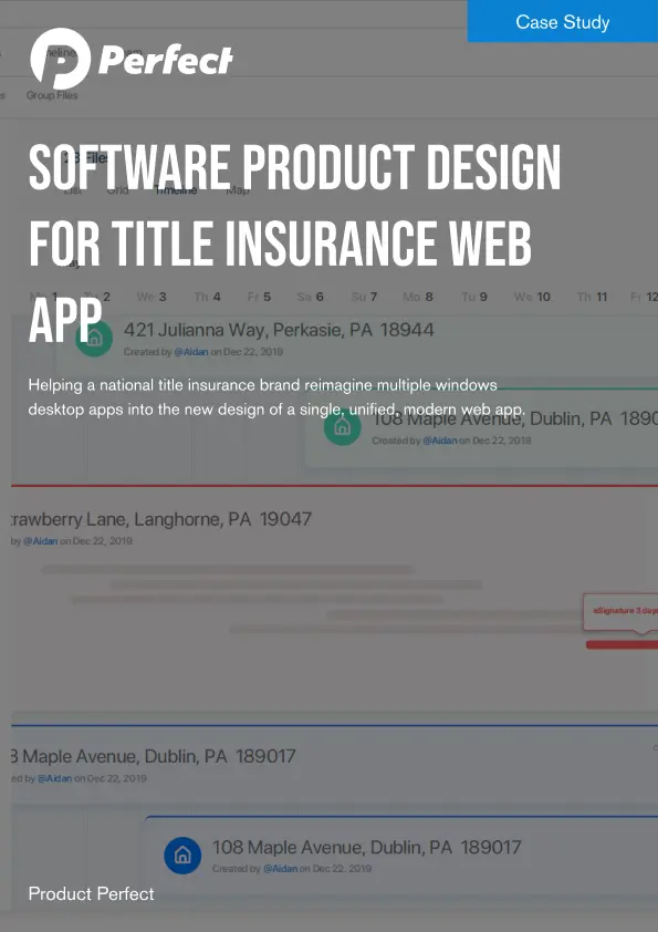 Title insurance web app design hero mockup