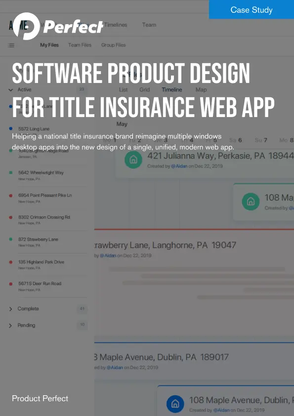 UI Design for Title Insurance Web App