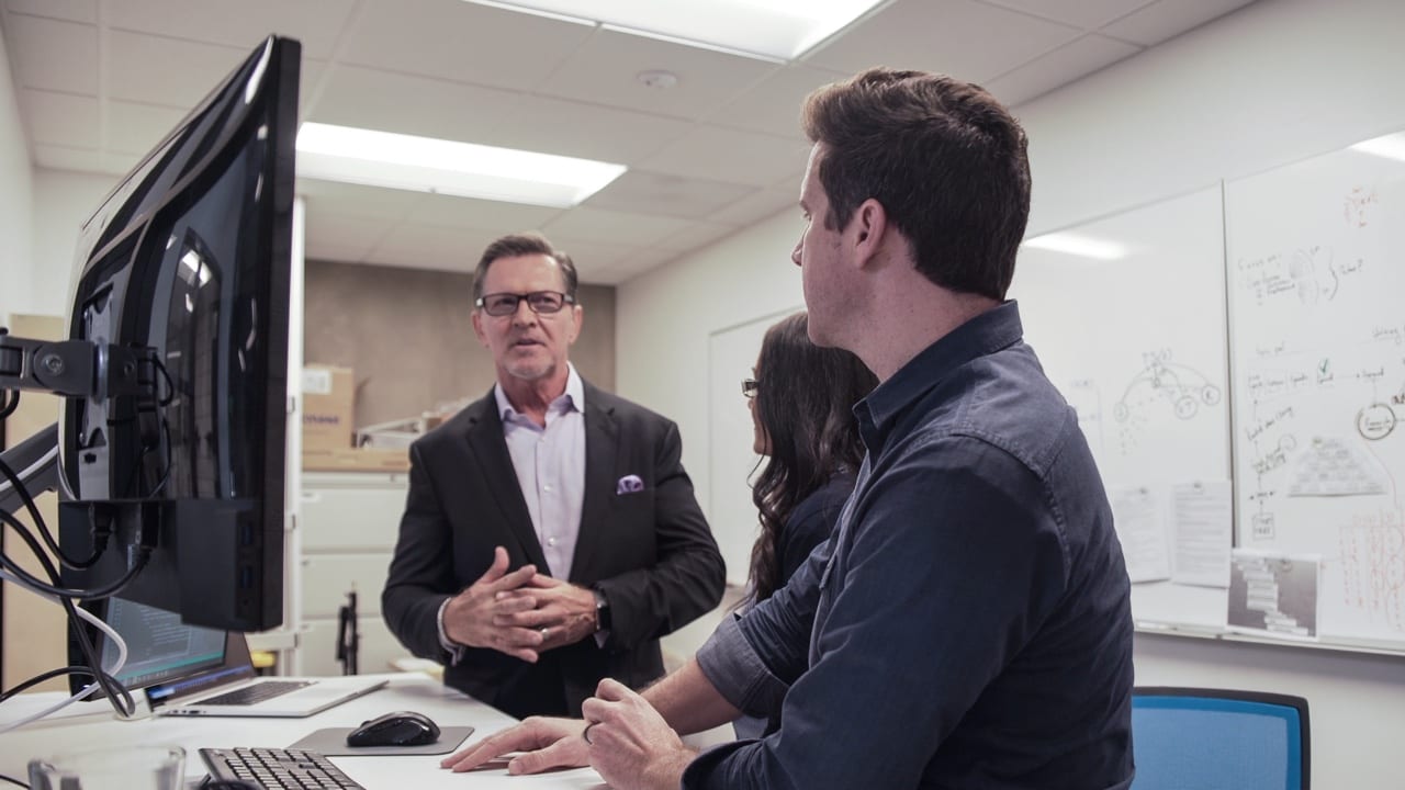 Shawn Livermore leading a working session with legal industry client team