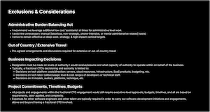Exclusions and Considerations — slide preview