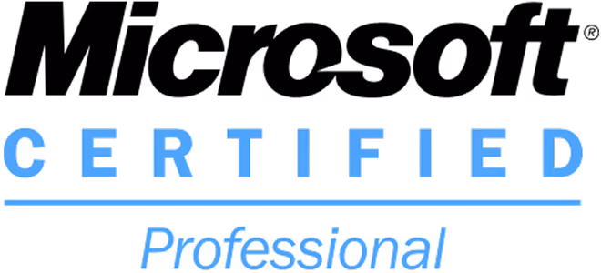 Blue text reading CERTIFIED with a line below and the word Professional underneath.